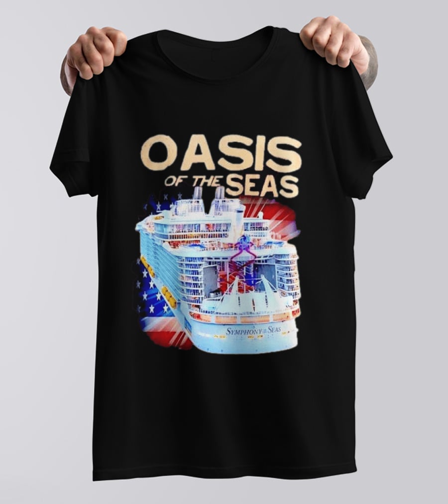 Oasis Of The Seas Symphony Cruise Ship American Flag T-Shirt
