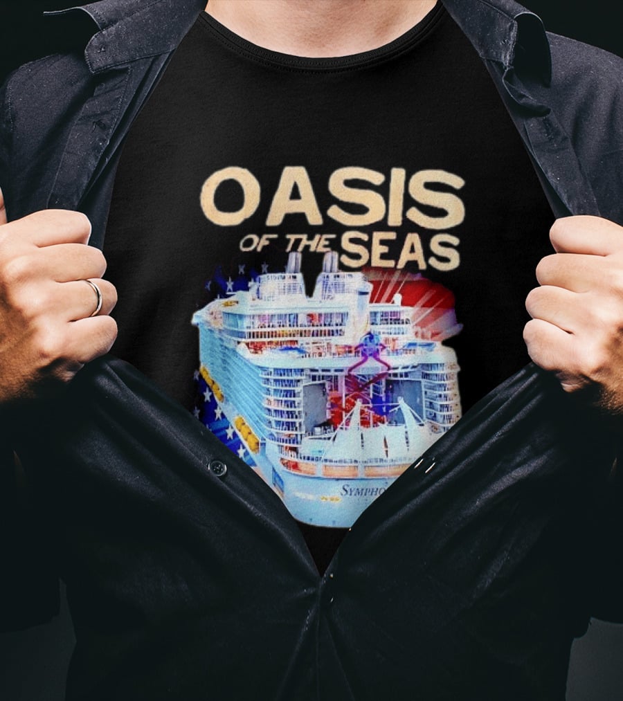 Oasis Of The Seas Symphony Cruise Ship American Flag T-Shirt
