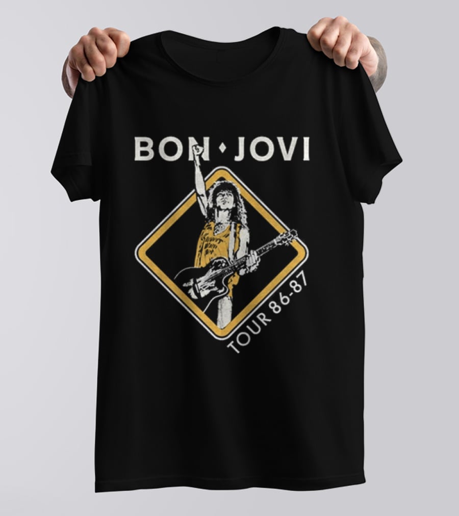 Bon Jovi Slippery When Wet Tour 86 87 T-Shirt