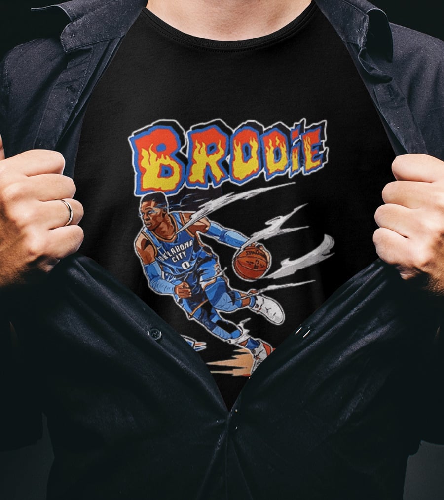 Brodie Russell Westbrook Oklahoma City Thunder OKC NBA Basketball T-Shirt