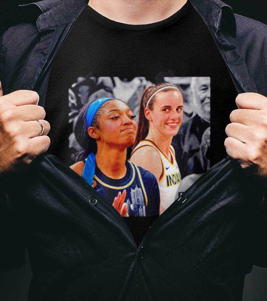 Caitlin Clark Angel Reese Parental Advisory Explicit Content T-Shirt