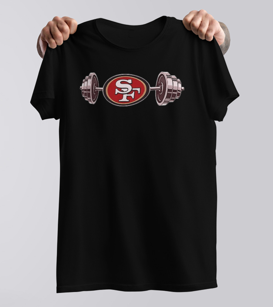 San Francisco 49ers SF Barbell 2026 T-Shirt