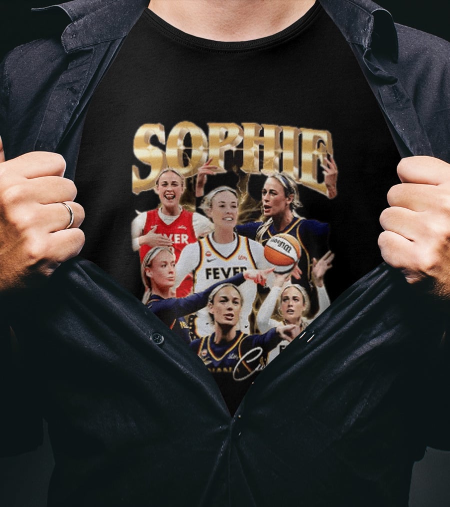 Sophie Cunningham Indiana Fever Basketball Star Collage T-Shirt