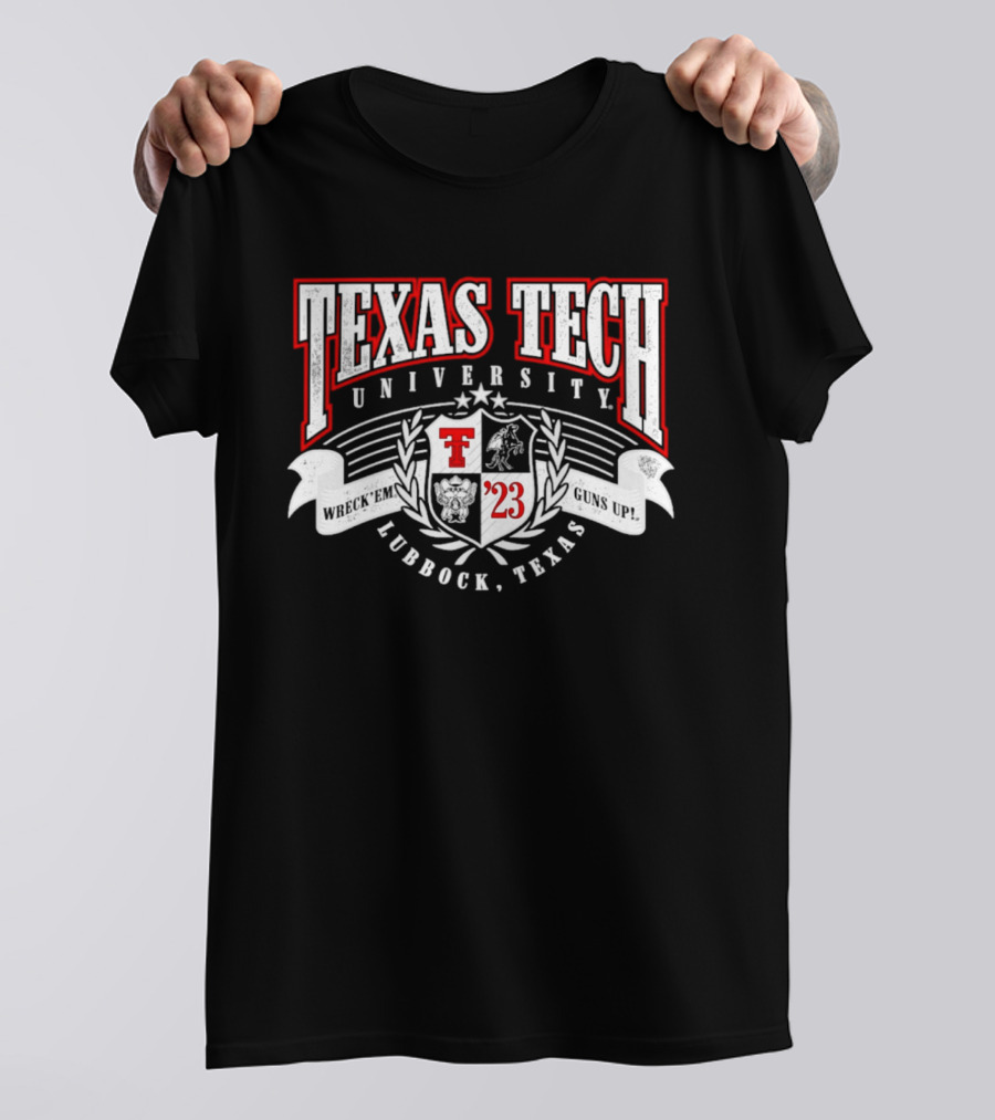 Texas Tech University Red Raiders Crest Lubbock Texas '23 T-Shirt