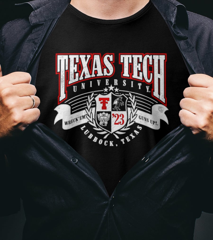 Texas Tech University Red Raiders Crest Lubbock Texas '23 T-Shirt