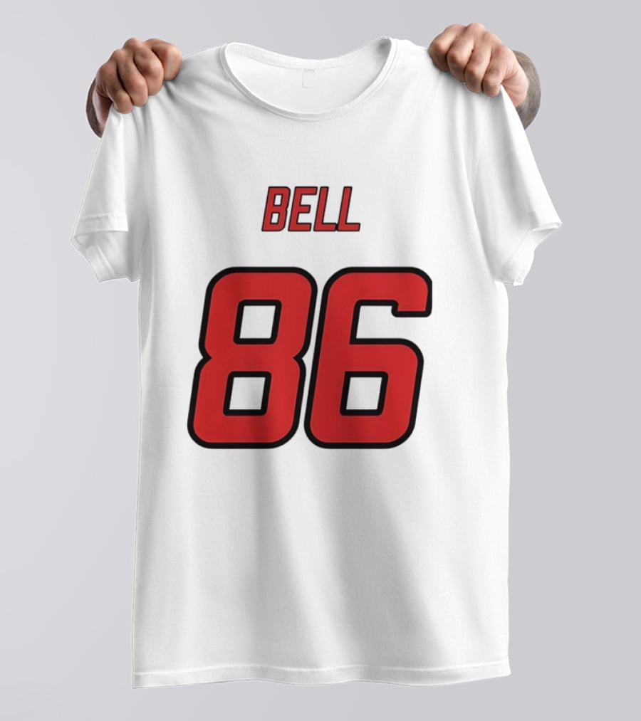 Bell 86 Red Jersey Number Sports T-Shirt