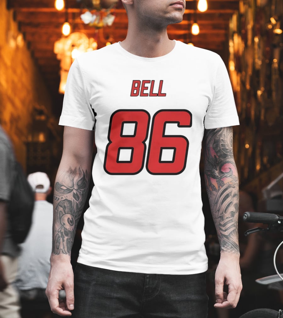 Bell 86 Red Jersey Number Sports T-Shirt