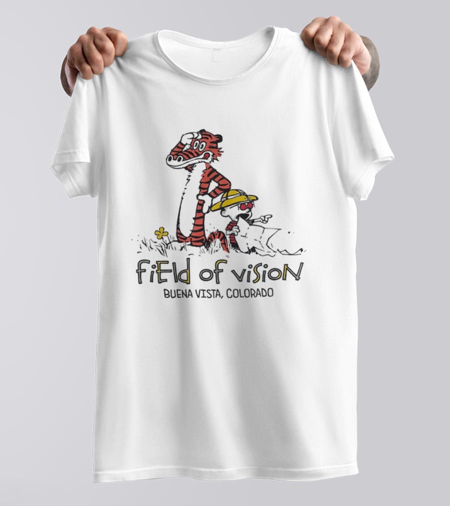 Field Of Vision Cartoon Boy Tiger Buena Vista Colorado T-Shirt