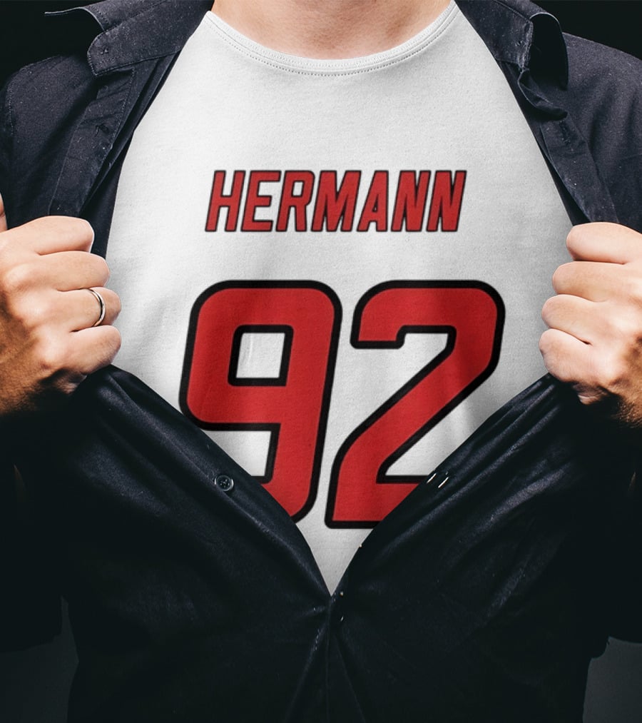 Hermann 92 Red Lettering Athletic Jersey T-Shirt