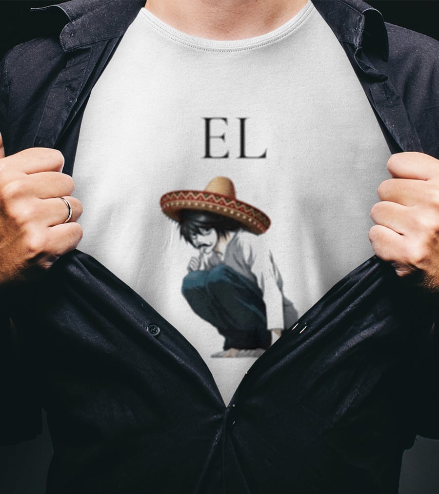 El L Death Note Mariachi Sombrero T-Shirt