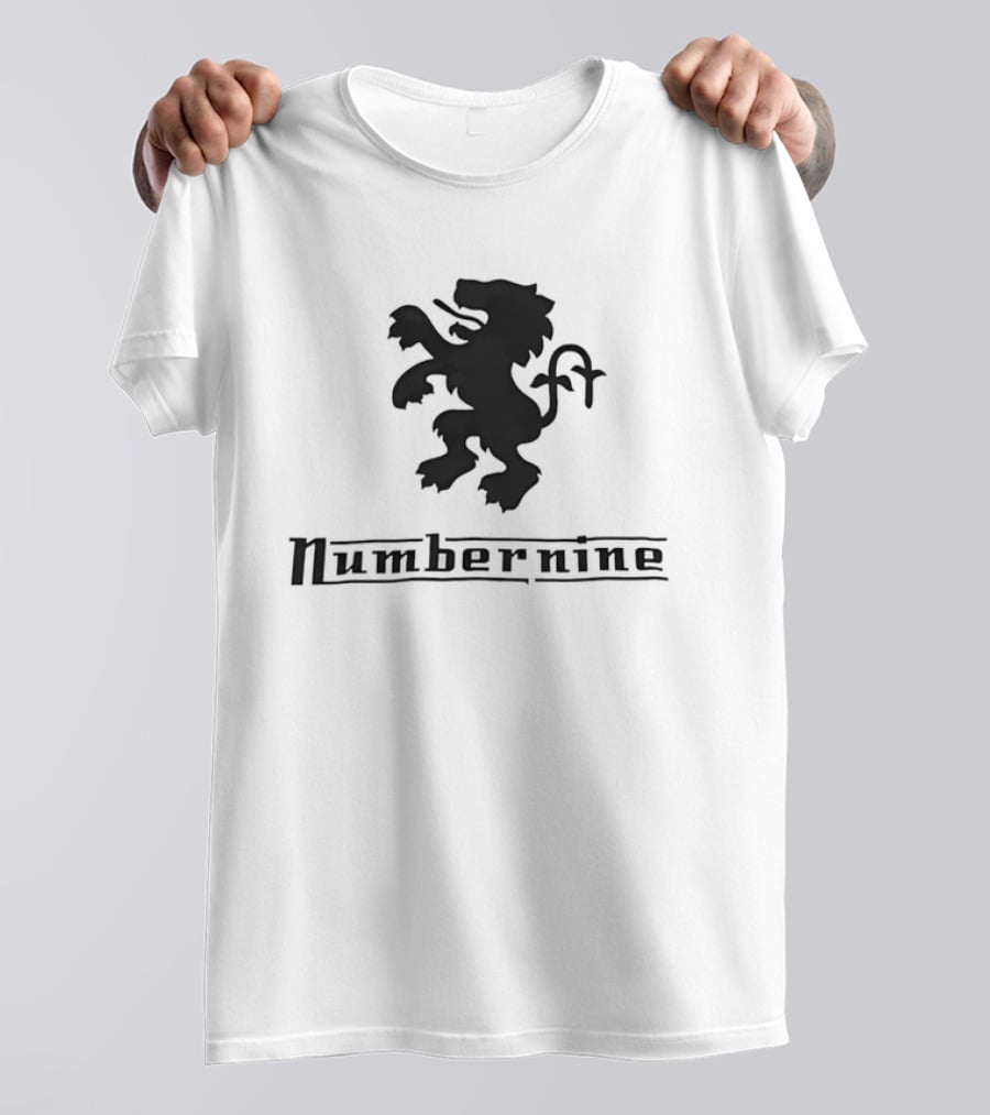 Numbernine Black Heraldic Lion T-Shirt