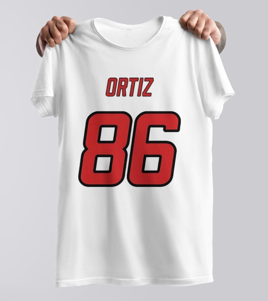 Ortiz Red 86 Jersey Number T-Shirt