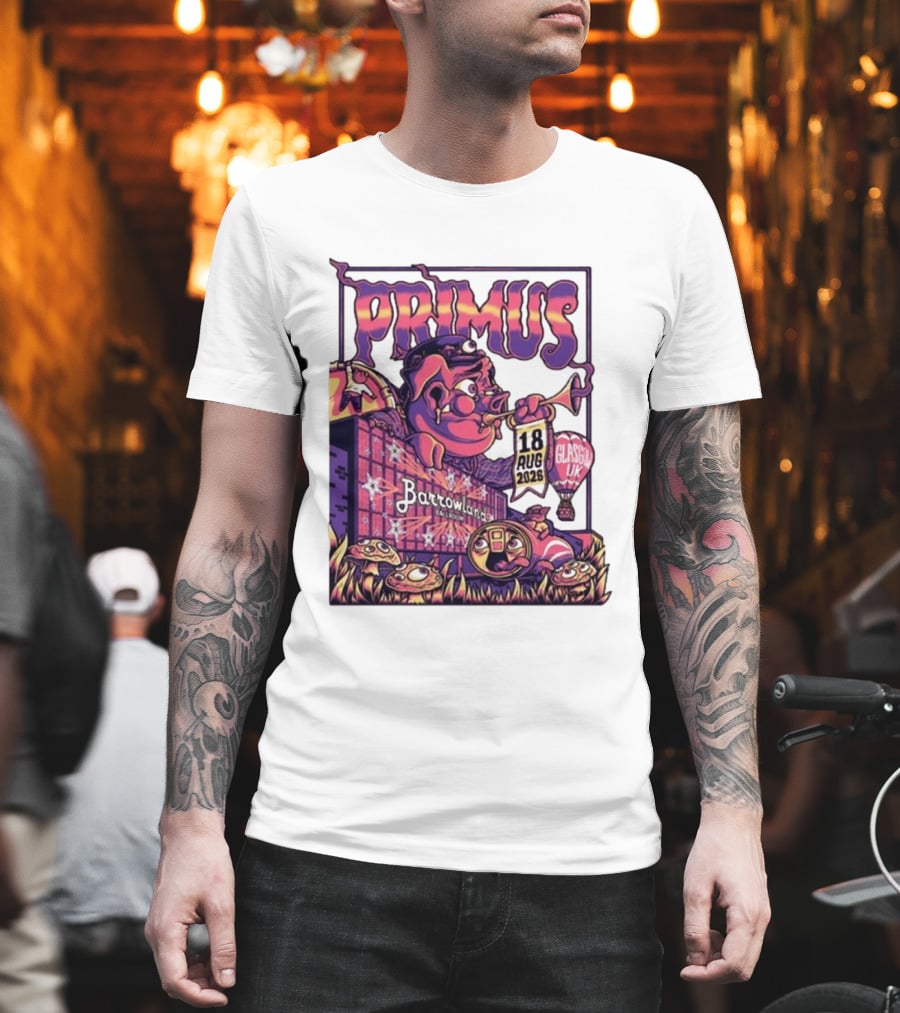 Barrowland Ballroom Primus Concert August 18 2026 Glasgow UK Animated Music Event T-Shirt