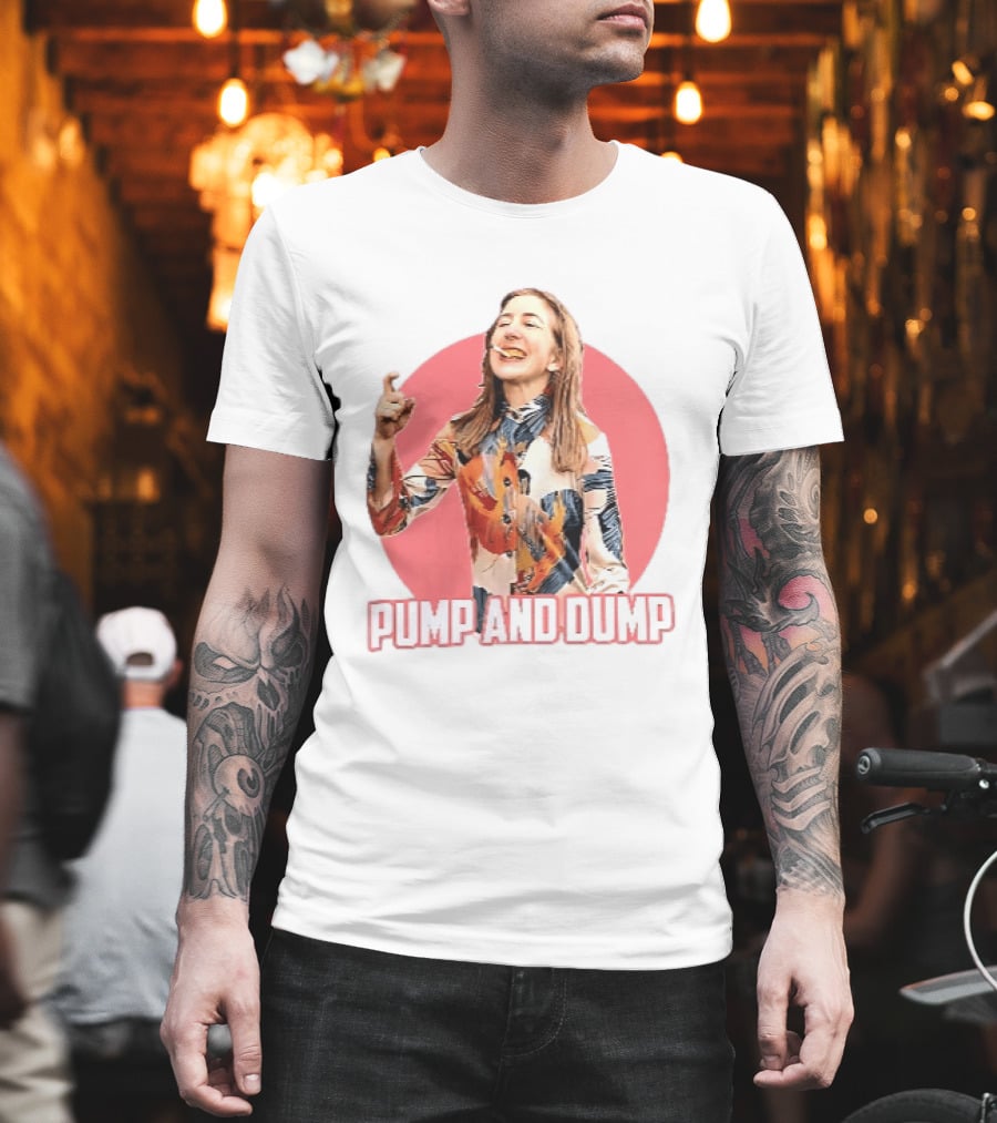 Pump And Dump Woman With Cigarette Retro Style Collage T-Shirt