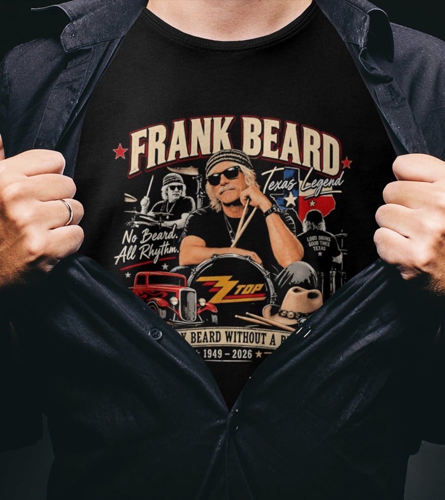 Frank Beard Texas Legend No Beard All Rhythm The Only Beard Without A Beard 1949 2026 T-Shirt
