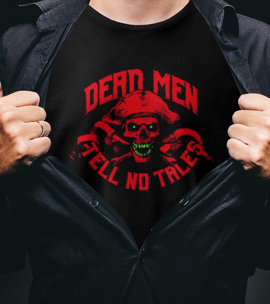 Dead Men Tell No Tales Skull With Bandana And Crossbones T-Shirt