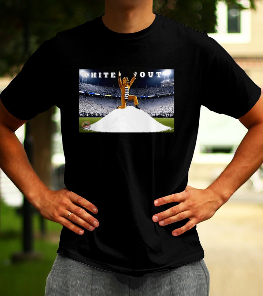 Pablo Pledgescobar Penn State Nittany Lines White Out Stadium Mascot Celebration T-Shirt
