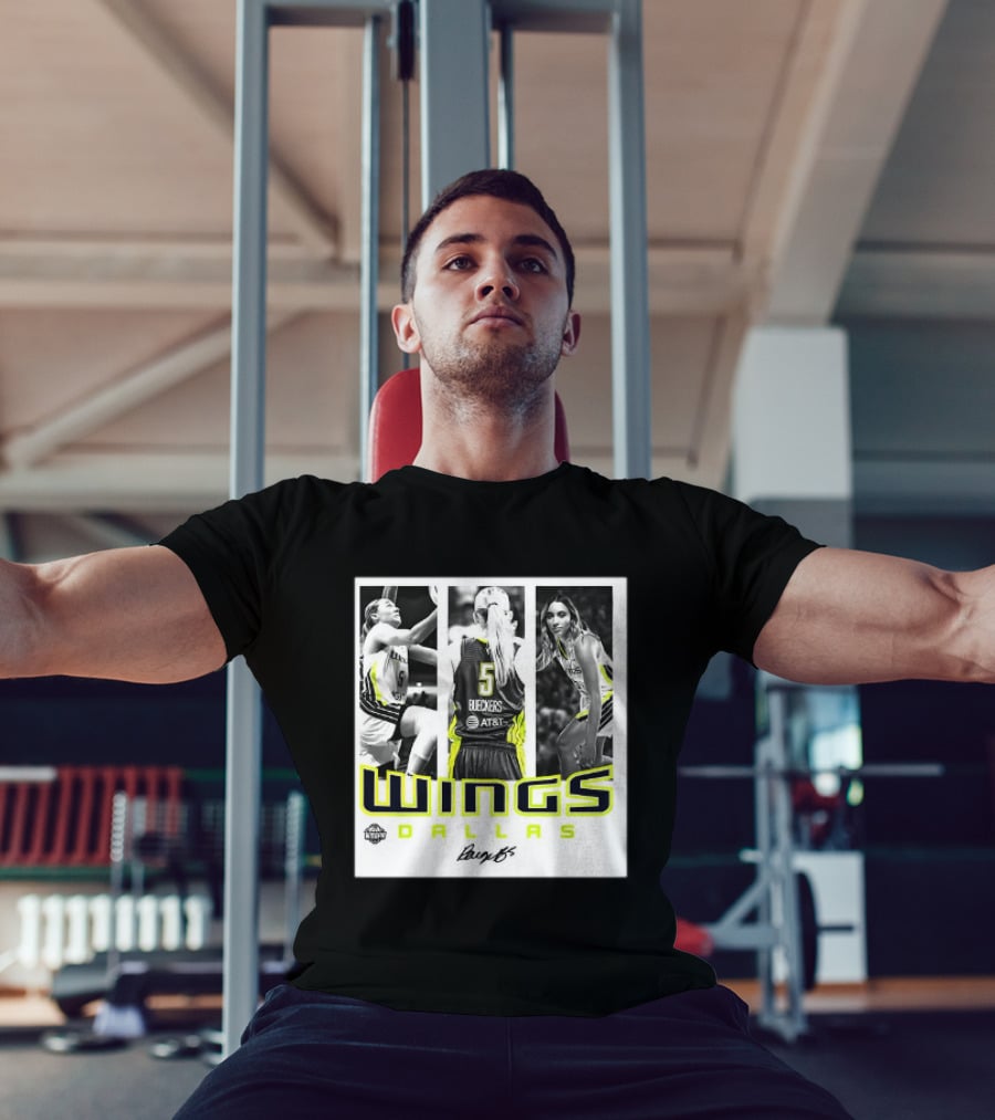 Wings Dallas Paige Bueckers Team Player 5 Basketball Hustle WNBA T-Shirt