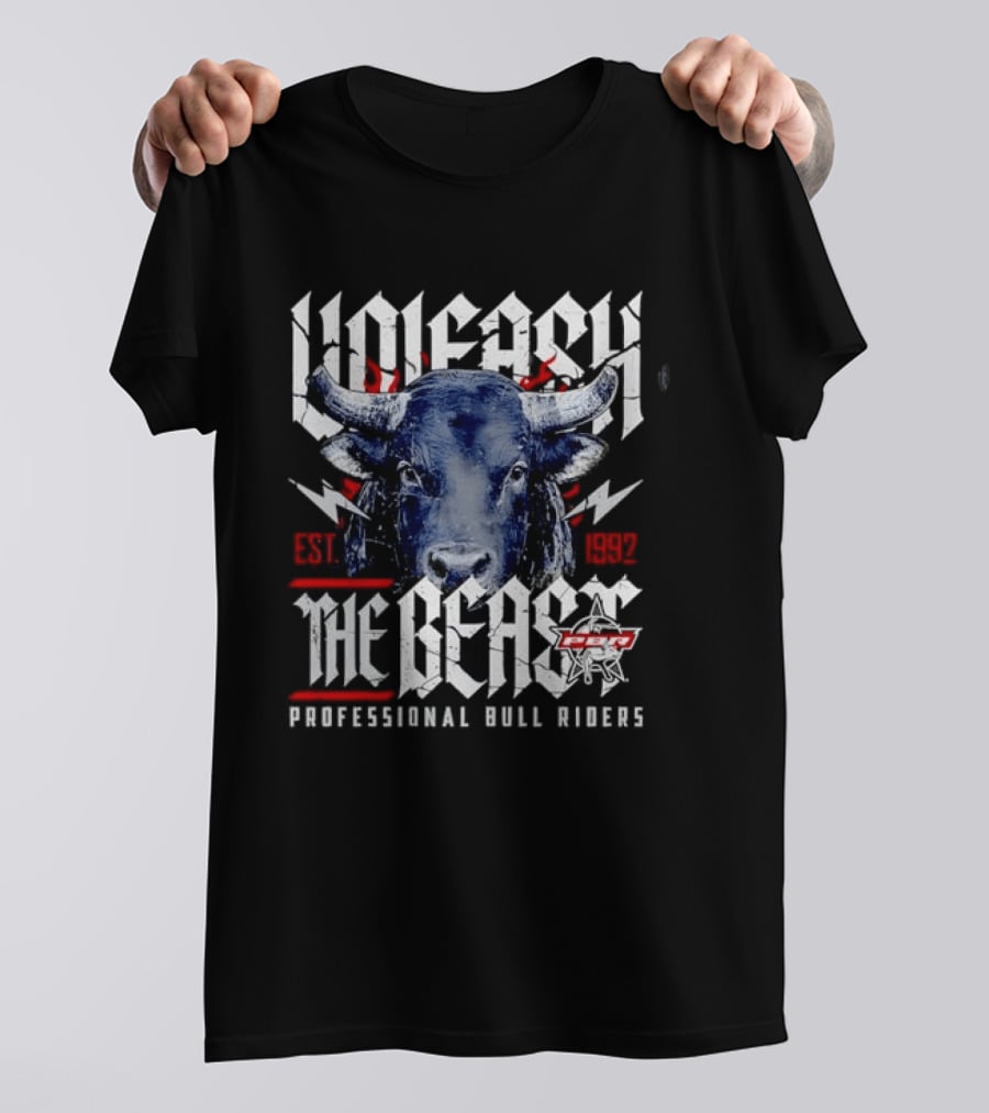 Unleash The Beast PBR Professional Bull Riders Extreme Sports T-Shirt