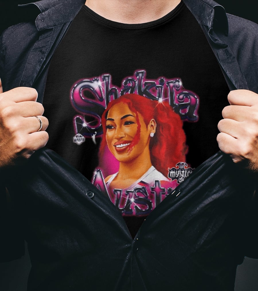 Shakira Austin Washington Mystics WNBA Red Hair T-Shirt