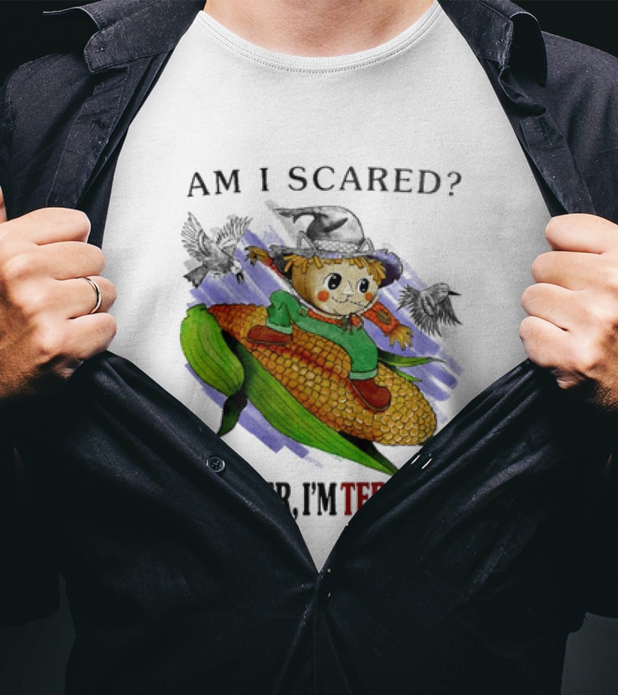 Am I Scared Scarecrow Brother I'm Terrified Cornfield Meme T-Shirt