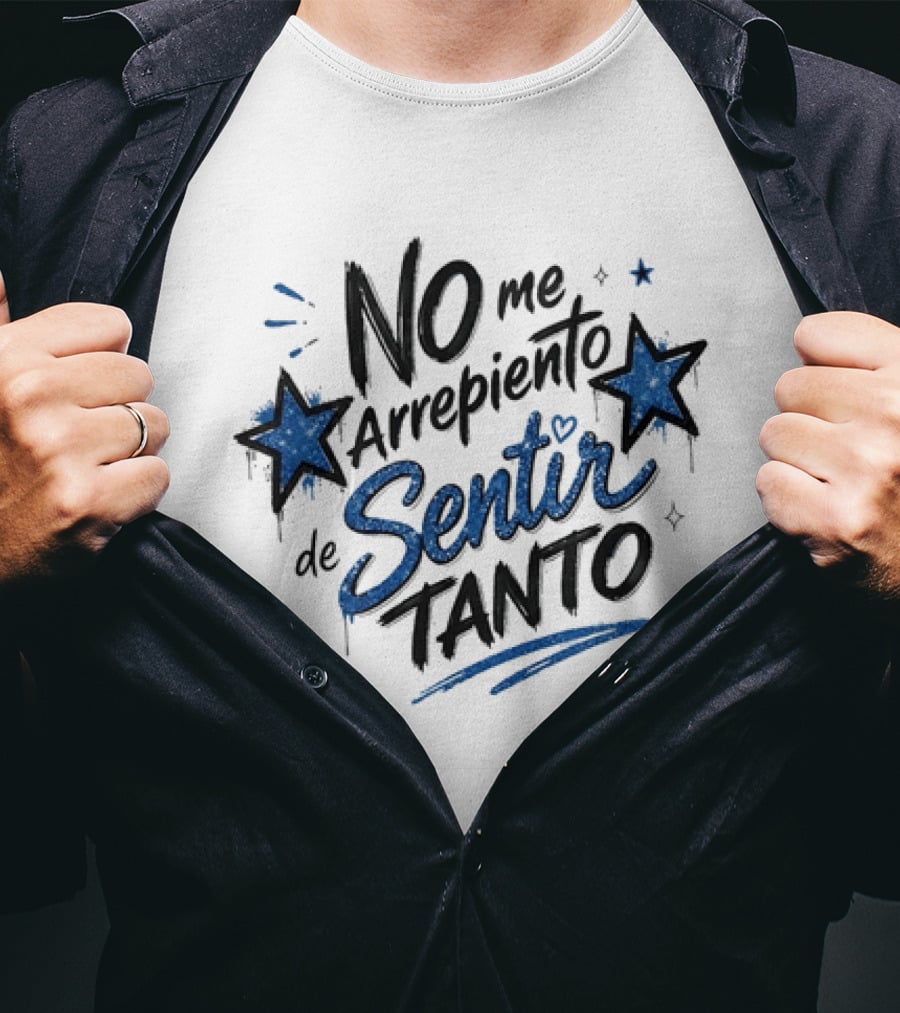 No Me Arrepiento De Sentir Tanto Stars Heart T-Shirt