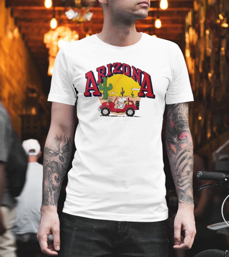 Snoopy Arizona Desert Adventure With Cactus And Red Buggy T-Shirt