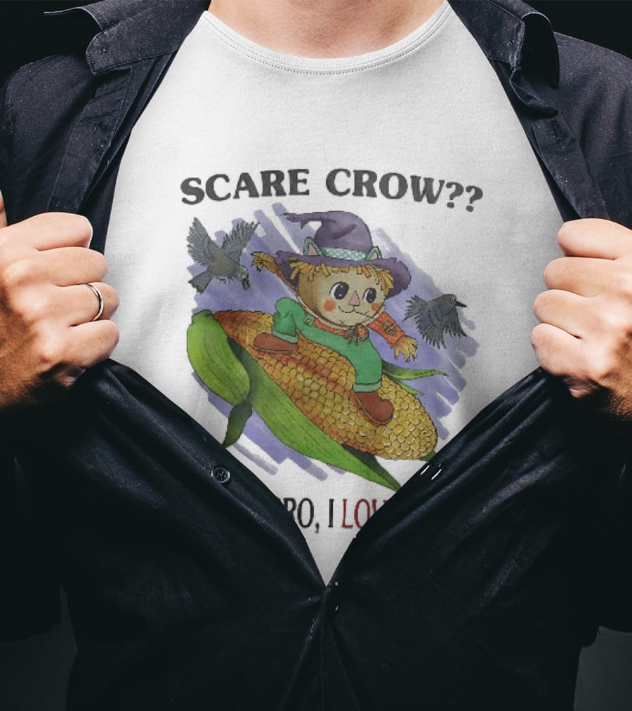 Scare Crow Not Me Bro I Love Birds Cute Scarecrow On Corn With Birds T-Shirt