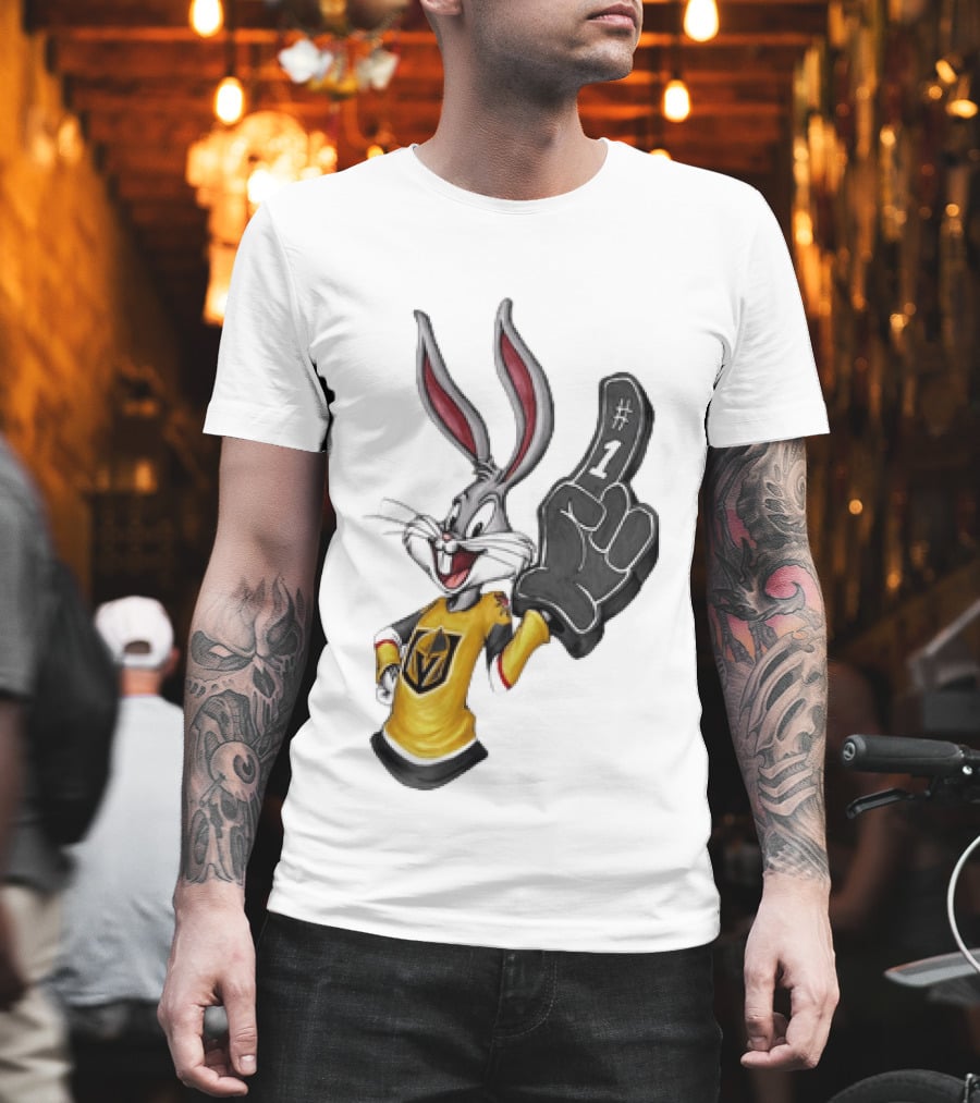 Bugs Bunny #1 Fan Vegas Golden Knights Hockey T-Shirt