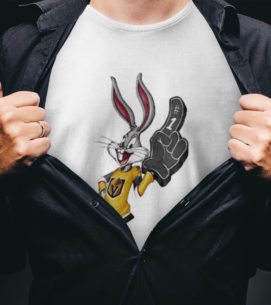 Bugs Bunny #1 Fan Vegas Golden Knights Hockey T-Shirt