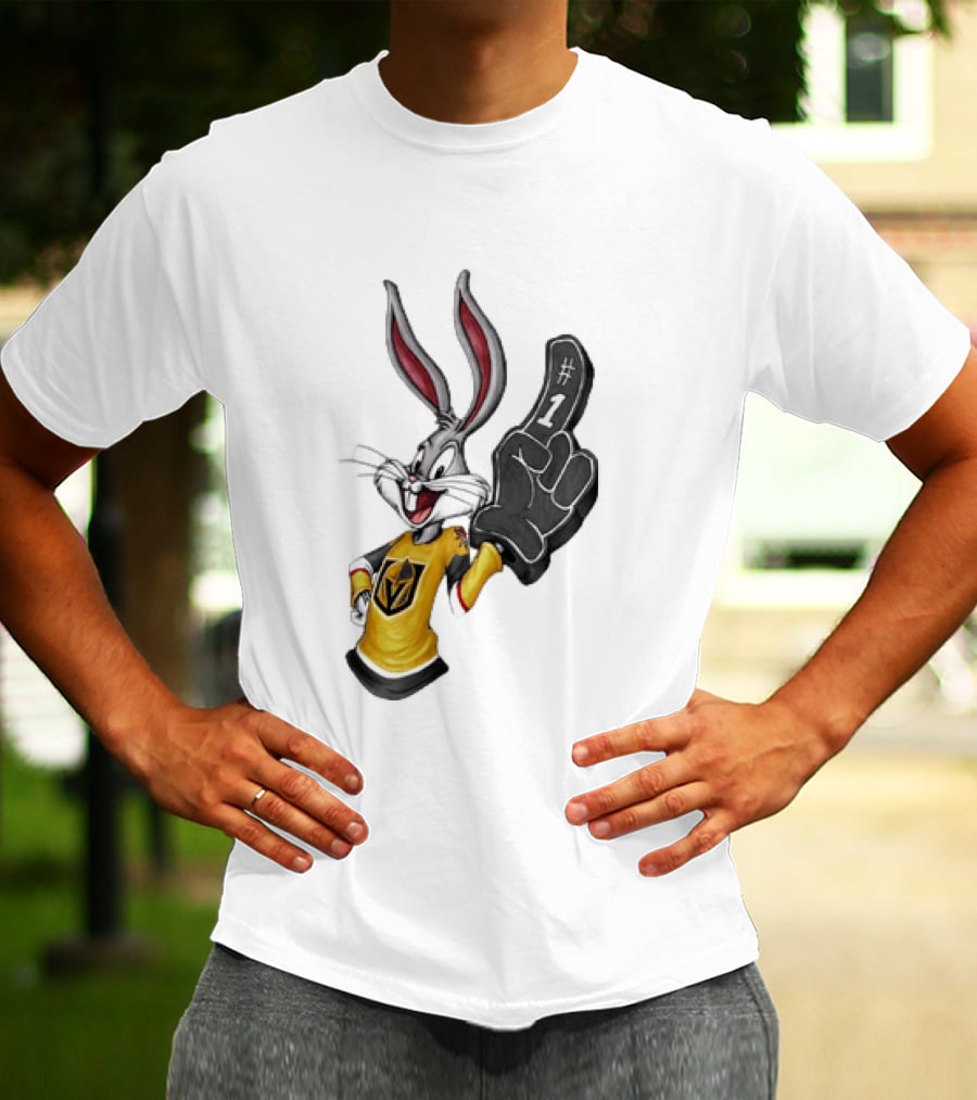 Bugs Bunny #1 Fan Vegas Golden Knights Hockey T-Shirt