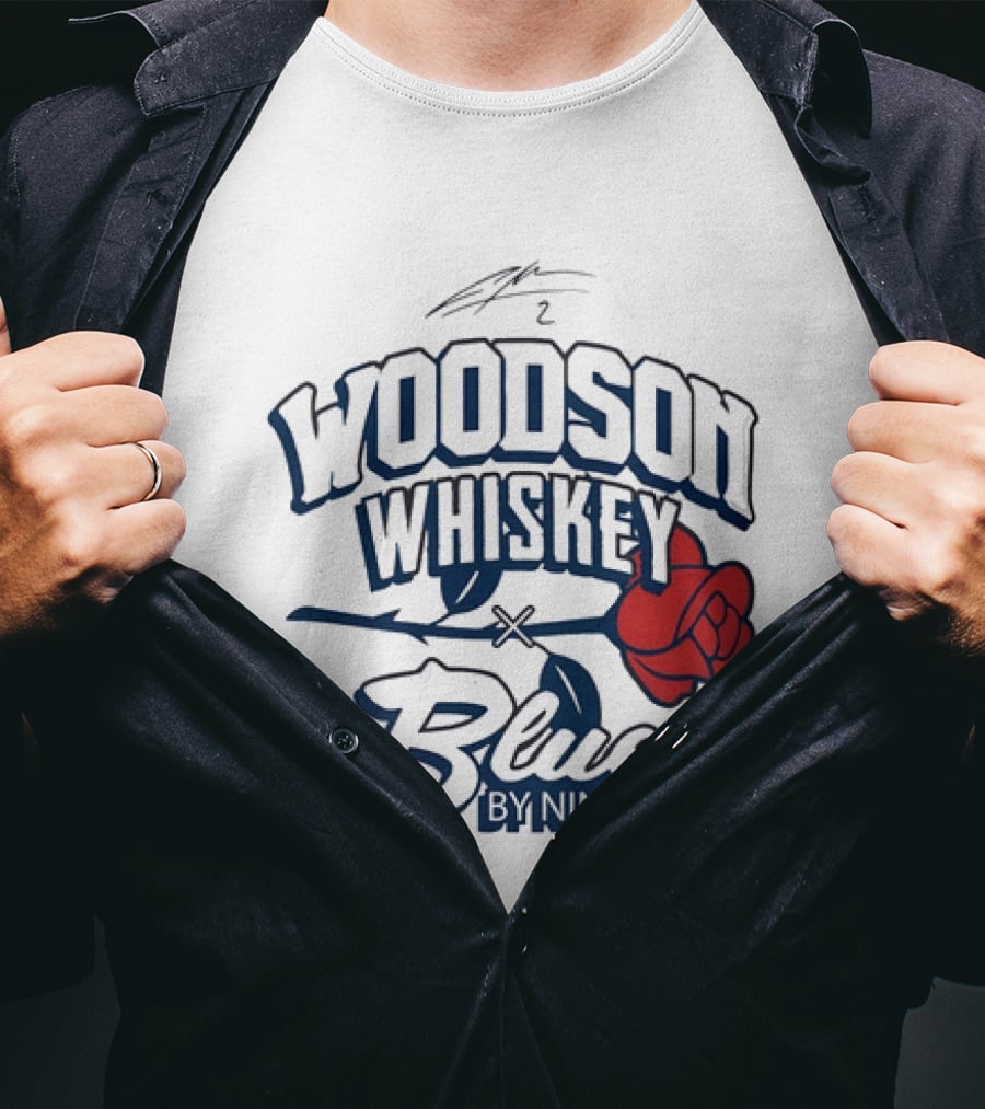 Woodson Whiskey Blue By Ninety Red Rose Collaboration T-Shirt