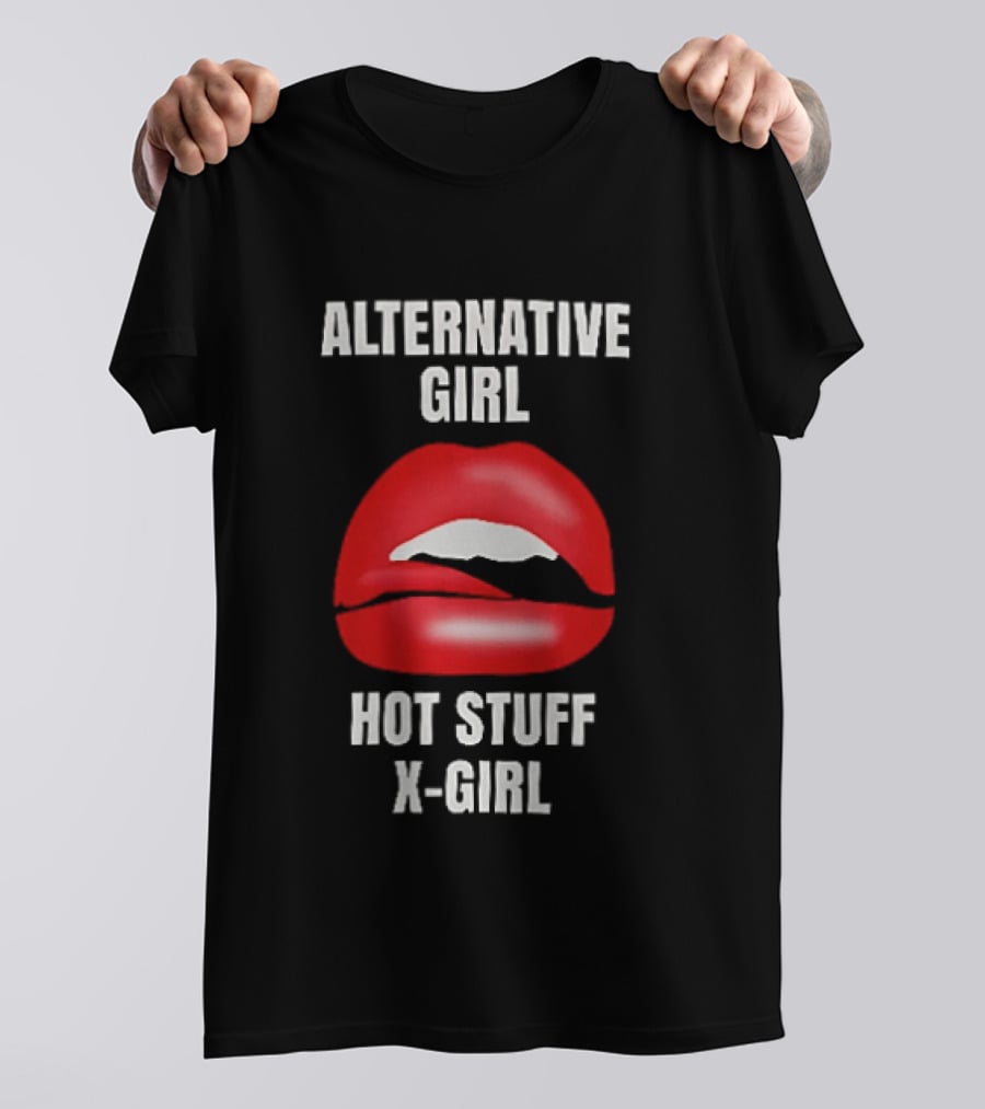 Alternative Girl Hot Stuff X Girl Red Lips T-Shirt