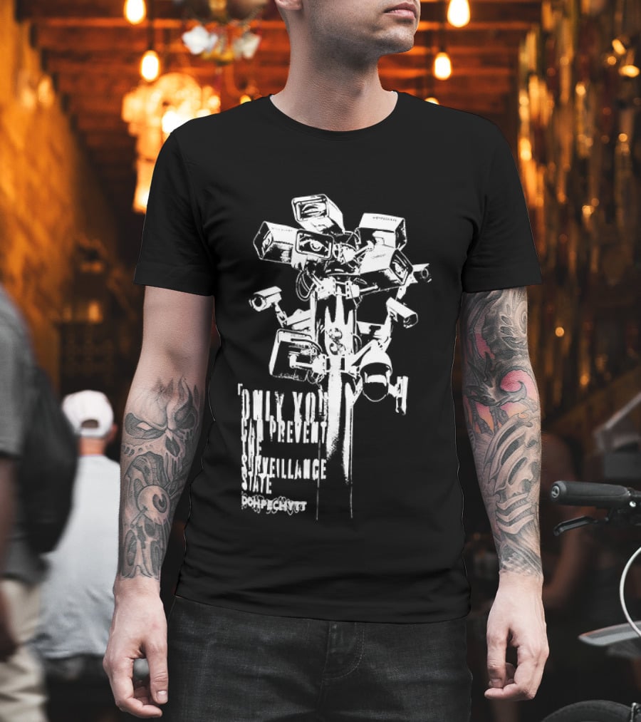 CCTV Security Camera Dystopian Only You Can Prevent The Surveillance State Flock T-Shirt