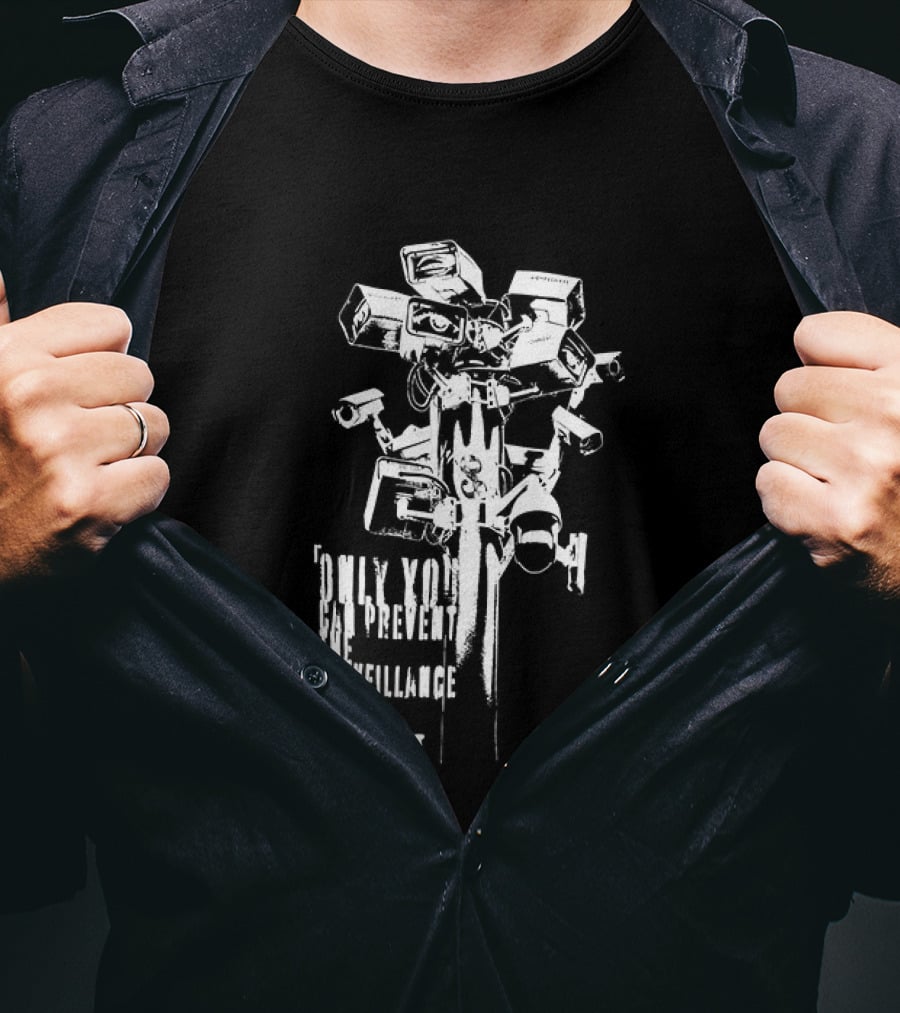 CCTV Security Camera Dystopian Only You Can Prevent The Surveillance State Flock T-Shirt