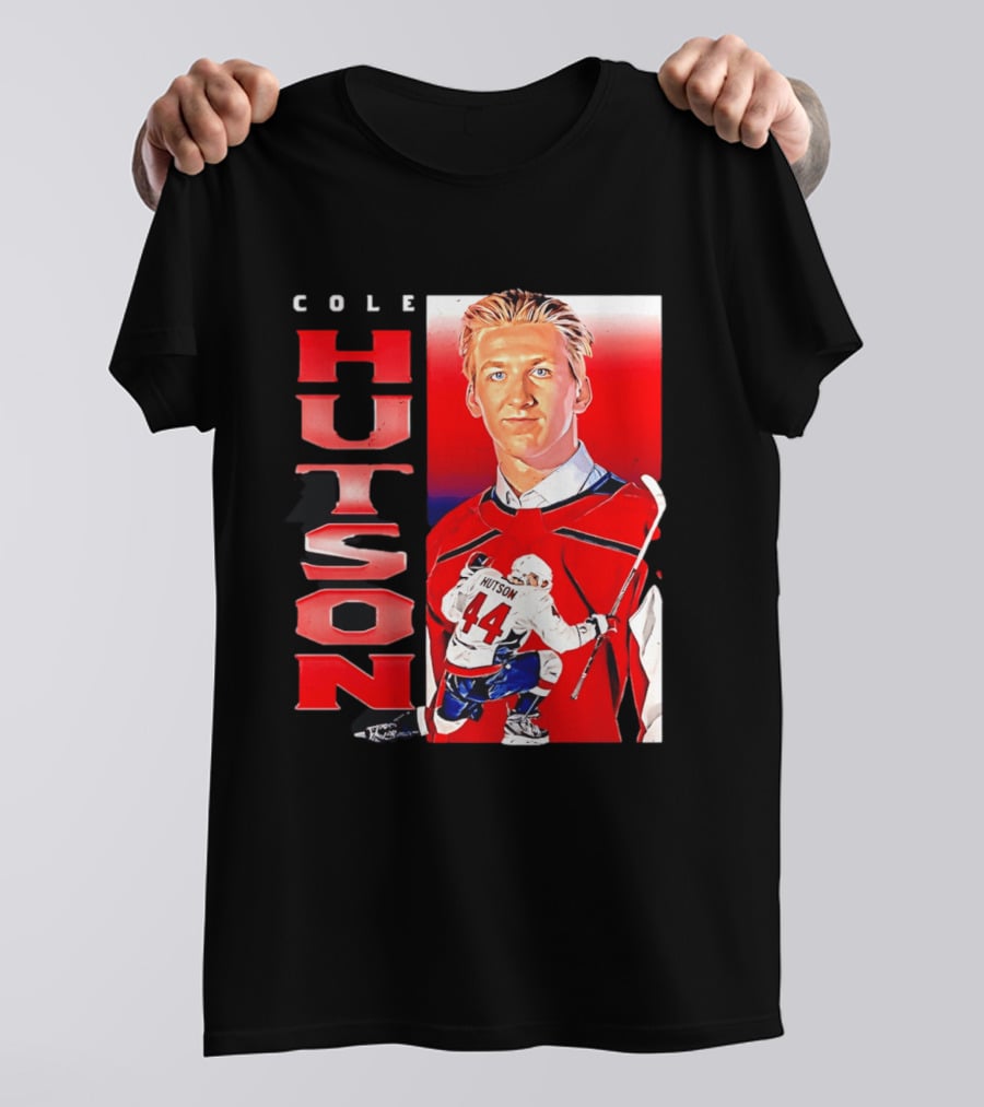 Cole Hutson Washington Capitals Vertical NHL Hockey 44 T-Shirt