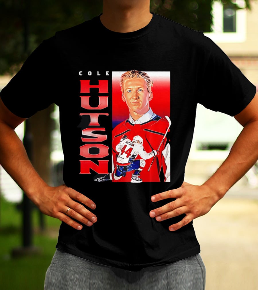 Cole Hutson Washington Capitals Vertical NHL Hockey 44 T-Shirt
