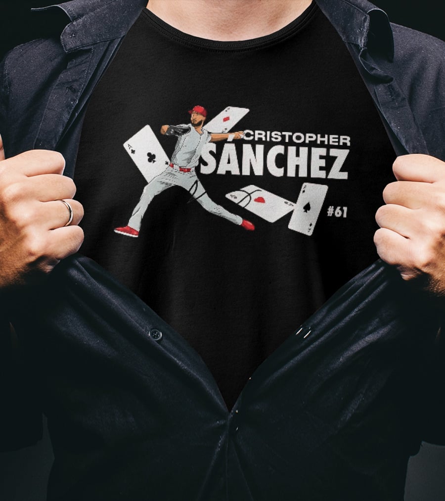 Cristopher Sanchez MLB Players 61 Playing Cards Baseball T-Shirt