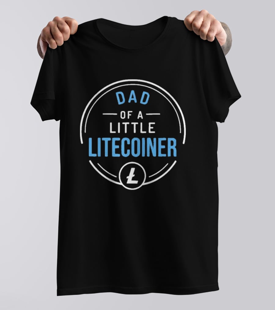 Dad Of A Little Litecoiner Litecoin L Icon Circle T-Shirt