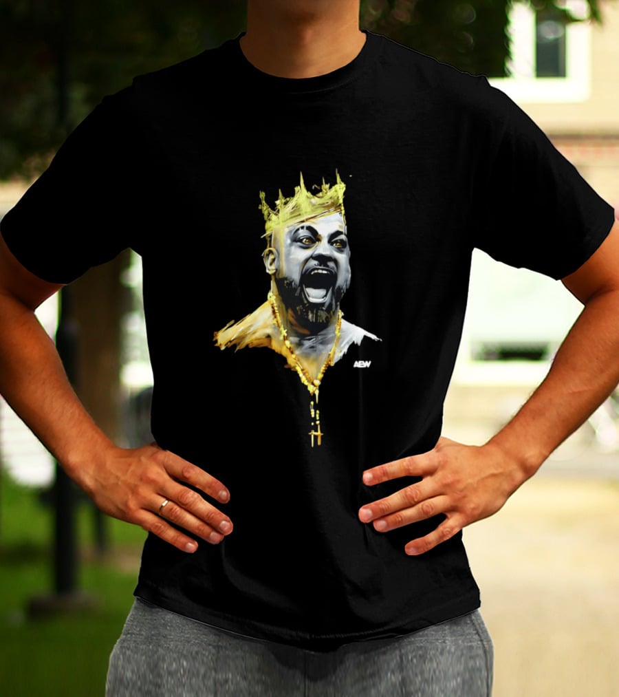 Eddie Kingston AEW Royalty Crown Gold Necklace T-Shirt