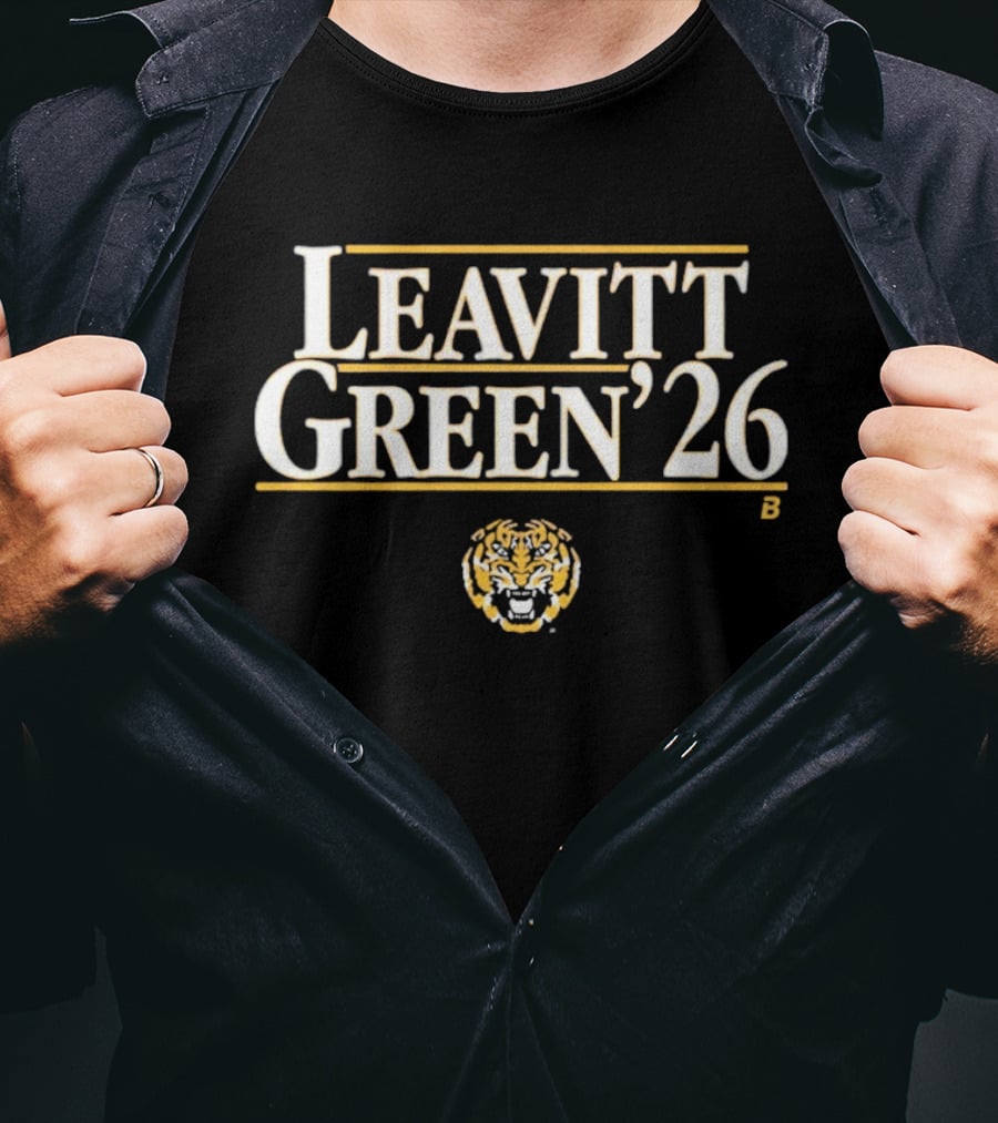 LSU Tiger Football Leavitt Green '26 T-Shirt