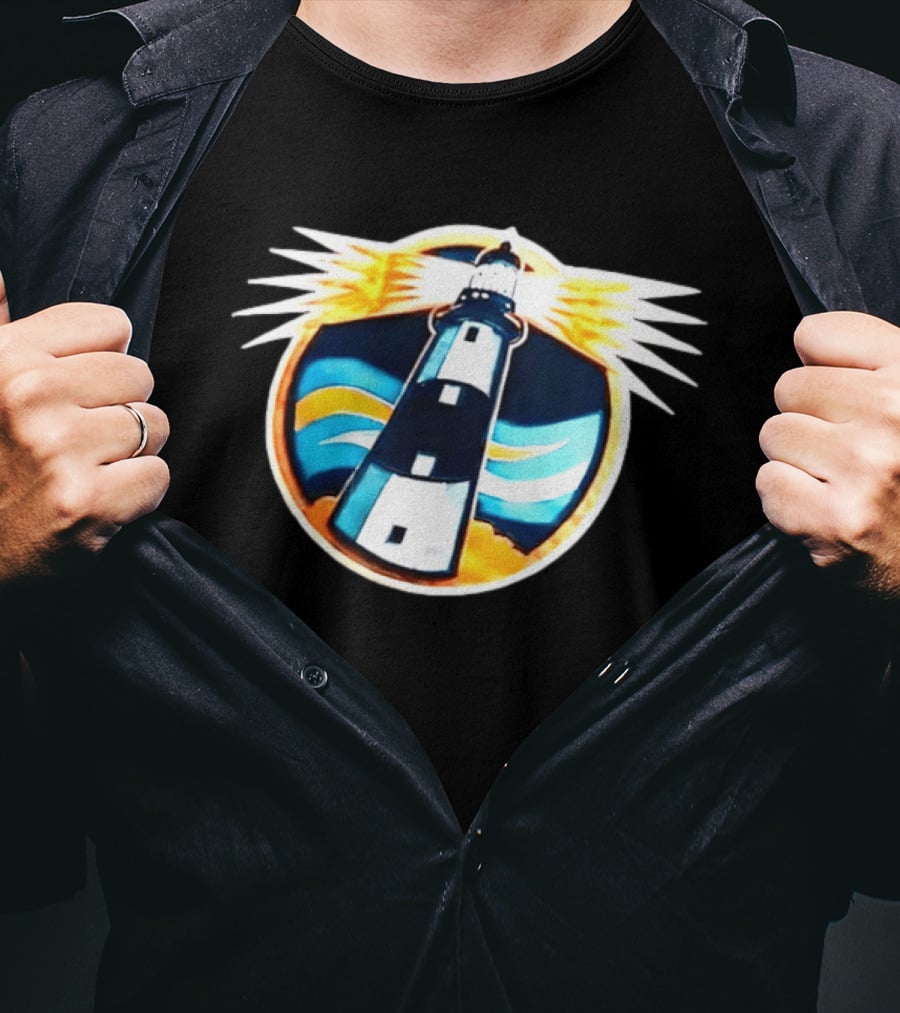 New York Islanders Navy Lighthouse буккаịt Sports Realistic Team Concept T-Shirt