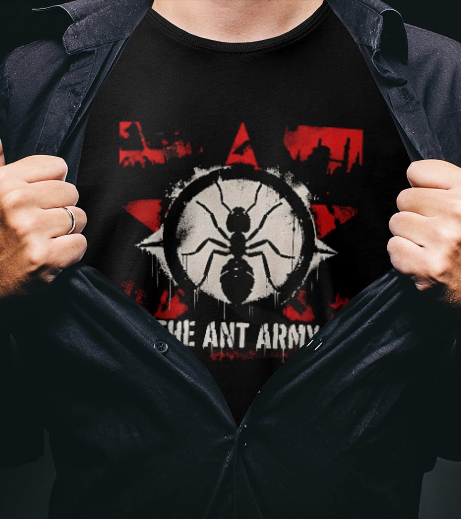 The Ant Army Red Star Grunge T-Shirt