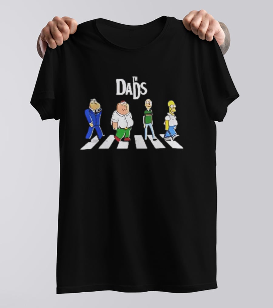 Dads Stan Smith Peter Griffin Jerry Smith Homer Simpson Abbey Road T-Shirt