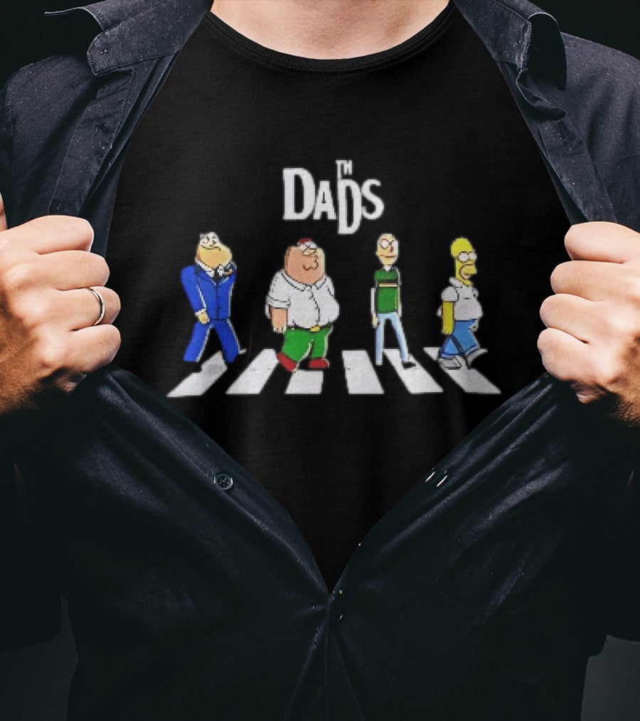 Dads Stan Smith Peter Griffin Jerry Smith Homer Simpson Abbey Road T-Shirt