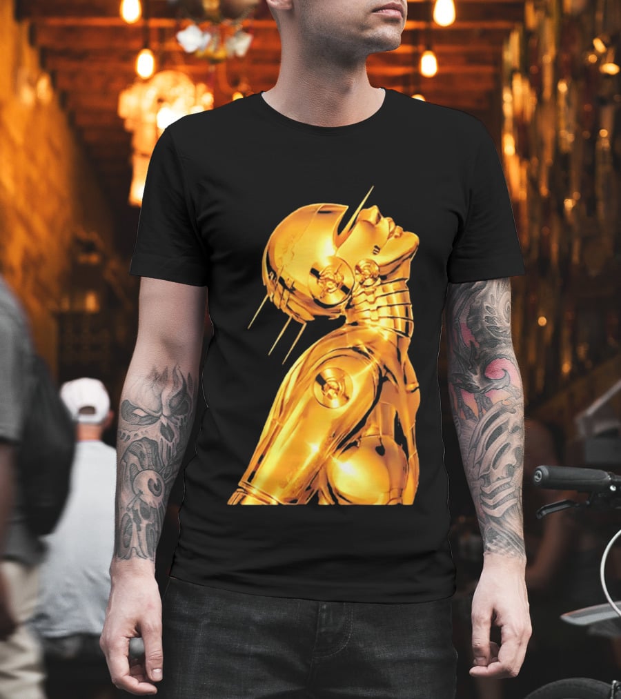 The Weeknd Echoes Of Silence Golden Futuristic Robot T-Shirt