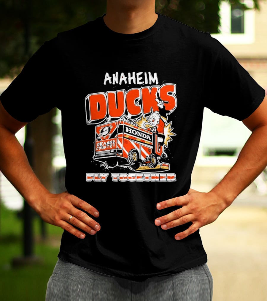 Anaheim Ducks Orange County Honda Fly Together T-Shirt