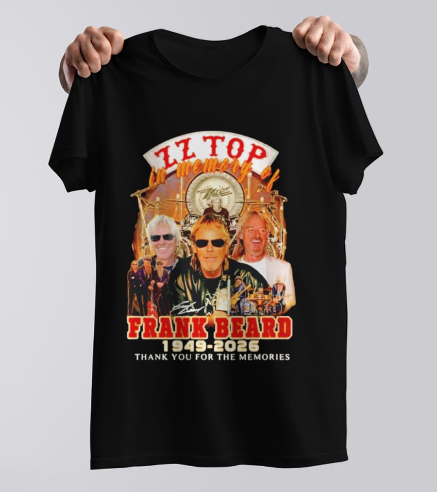ZZ Top Frank Beard 1949 2026 In Memory Thank You For The Memories T-Shirt