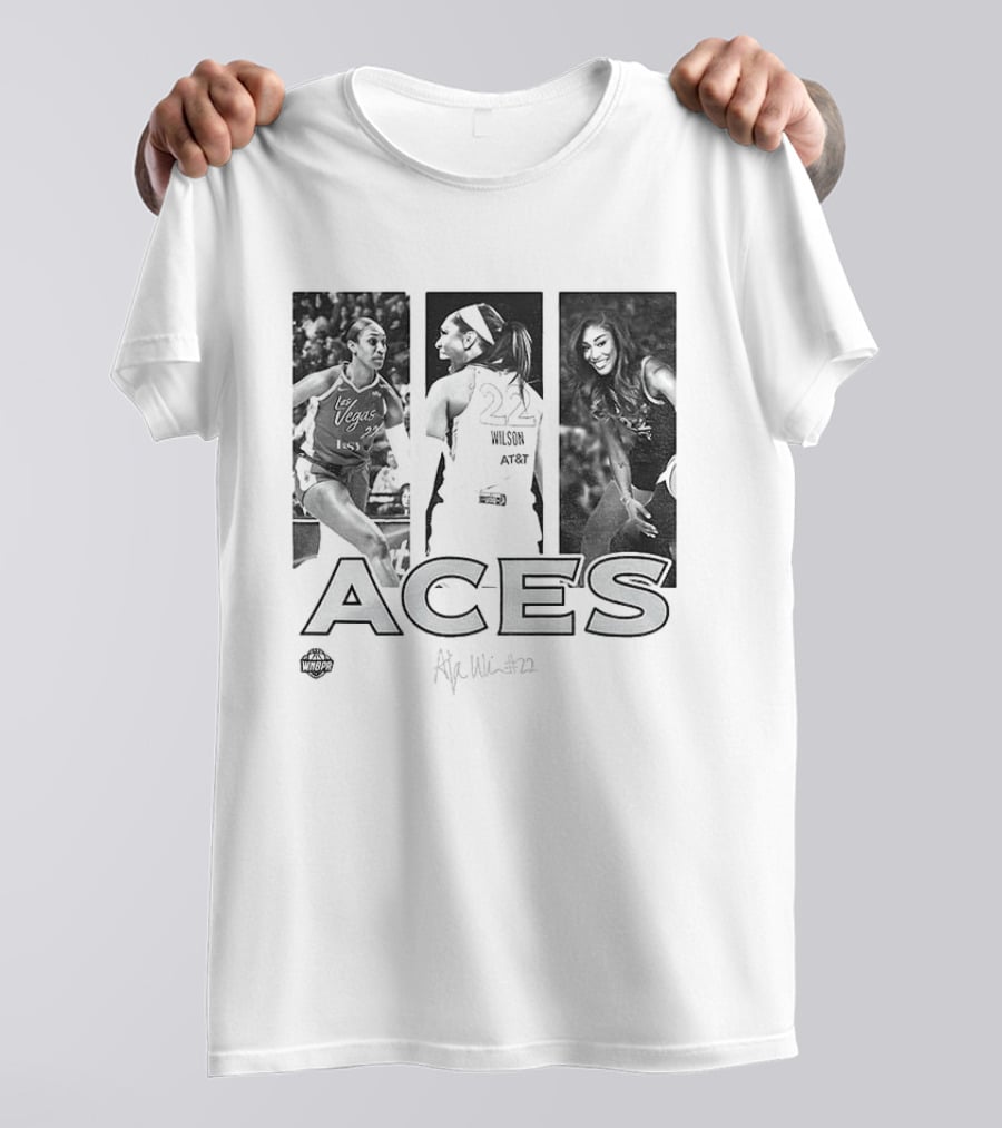 Las Vegas Aces A'ja Wilson 22 WNBA Team Player Hustle T-Shirt