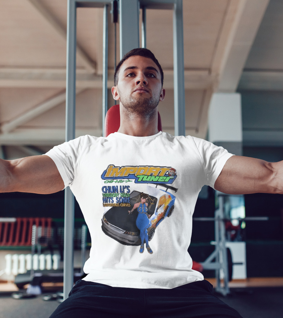 Import Tuner Chun Li's Widebody Silvia Hits Some Dangerous Curves Auto Racing Anime T-Shirt